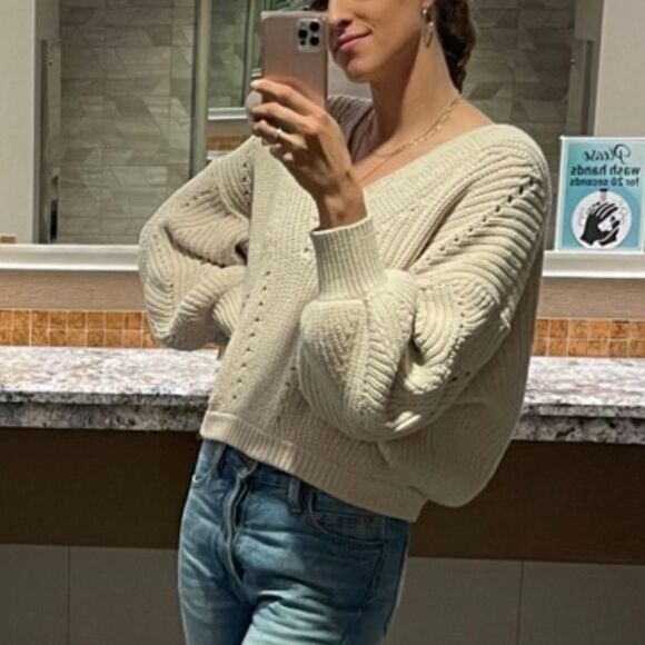 Free People S All Day Long V Neck Sweater - Picture 13 of 13